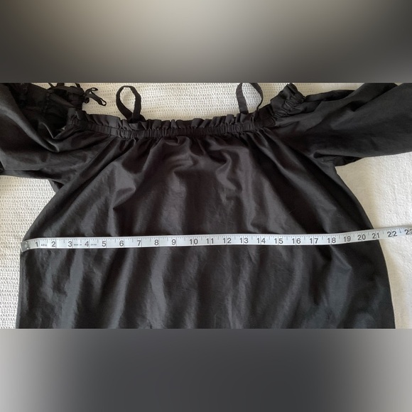 LOFT Black Embellished Off-Shoulder Blouse - Picture 8 of 8